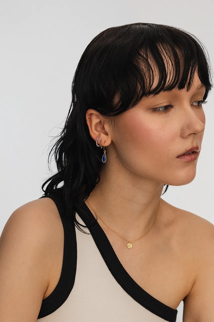 Ασημένια επιχρυσωμένα σκουλαρίκια ANIA KRUK DUO SOPKN0774Z φωτογραφία