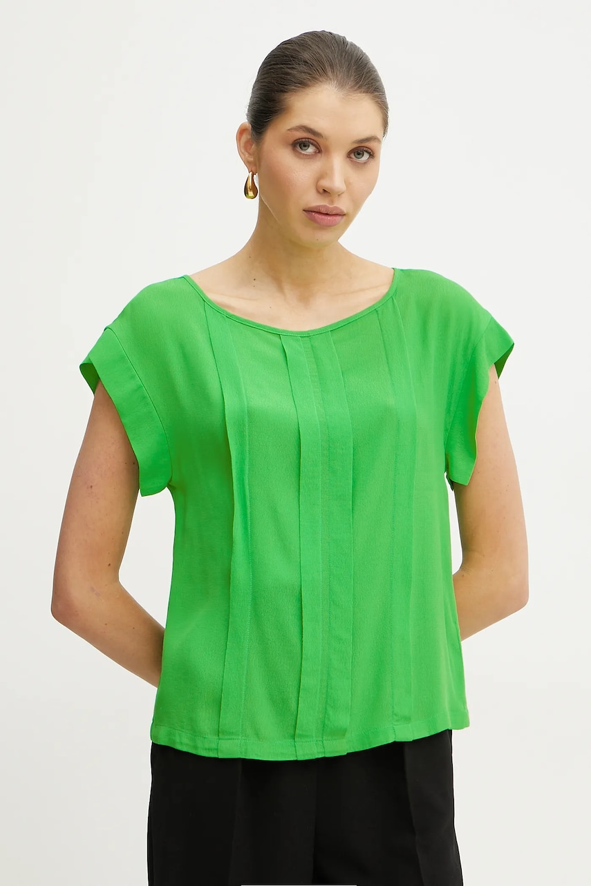 Silvian Heach bluza DACEBI femei, culoarea verde, neted, GPP25162BL Silvian Heach bluza DACEBI femei, culoarea verde, neted, GPP25162BL