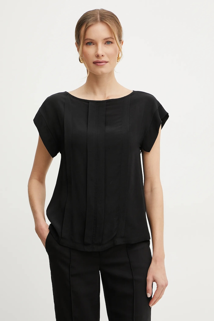 Silvian Heach bluza DACEBI femei, culoarea negru, neted, GPP25162BL Silvian Heach bluza DACEBI femei, culoarea negru, neted, GPP25162BL