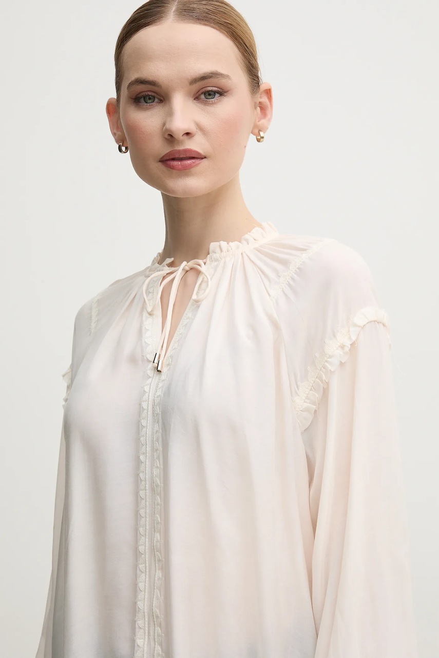 Μπλουζάκι Mos Mosh χρώμα: μπεζ, 168140 φωτογραφία