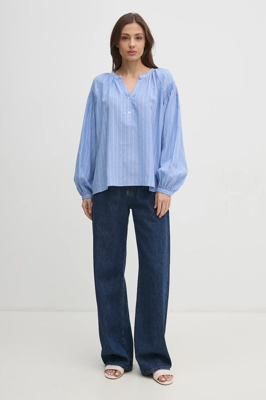 Льняная блузка Mos Mosh женская узор 169400 Льняная блузка Mos Mosh женская узор 169400