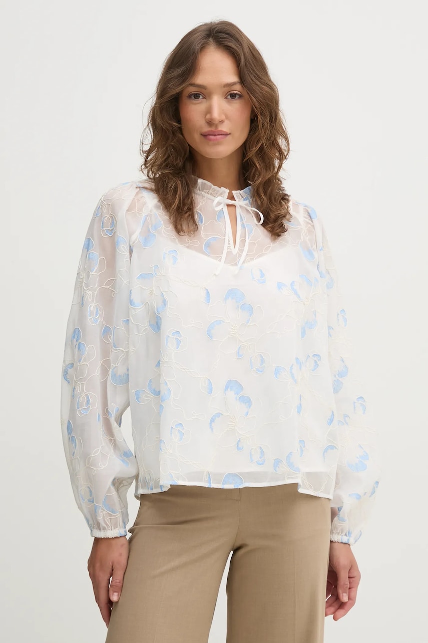 Mos Mosh bluză femei, culoarea alb, cu imprimeu, 168270