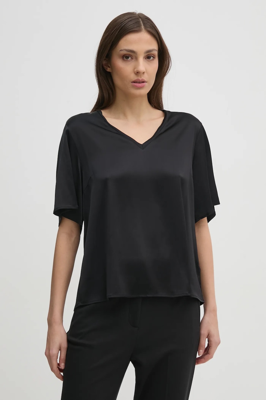 Mos Mosh bluza femei, culoarea negru, neted, 169330 Mos Mosh bluza femei, culoarea negru, neted, 169330