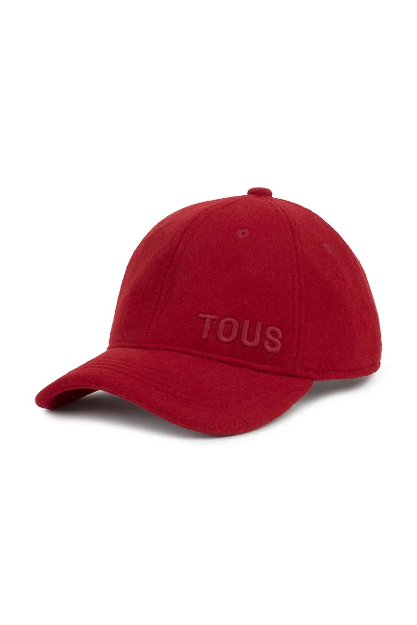 Tous șapcă de lână TEXTIL culoarea roșu, uni, 2002138517 Tous șapcă de lână TEXTIL culoarea roșu, uni, 2002138517