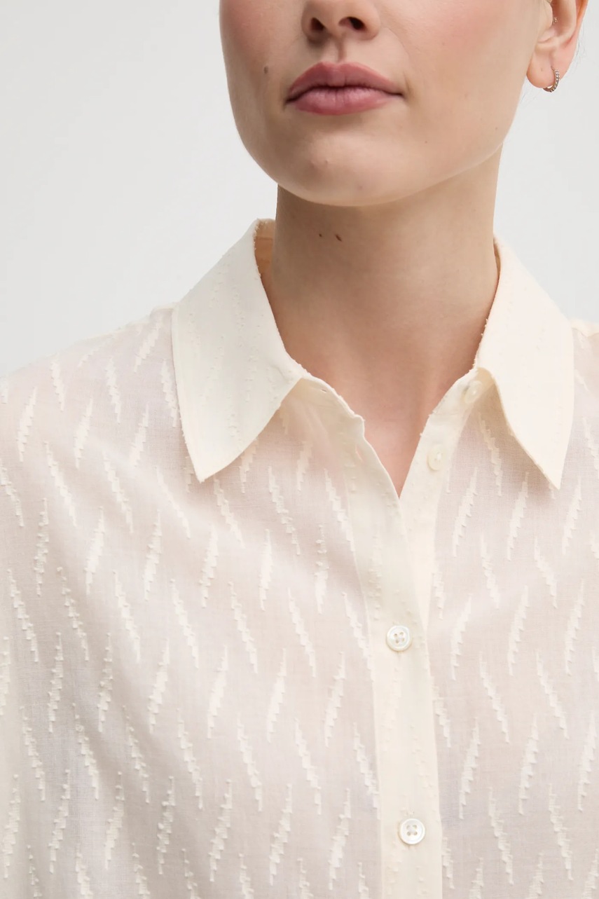 Βαμβακερό πουκάμισο Mos Mosh χρώμα: μπεζ, 168260 φωτογραφία