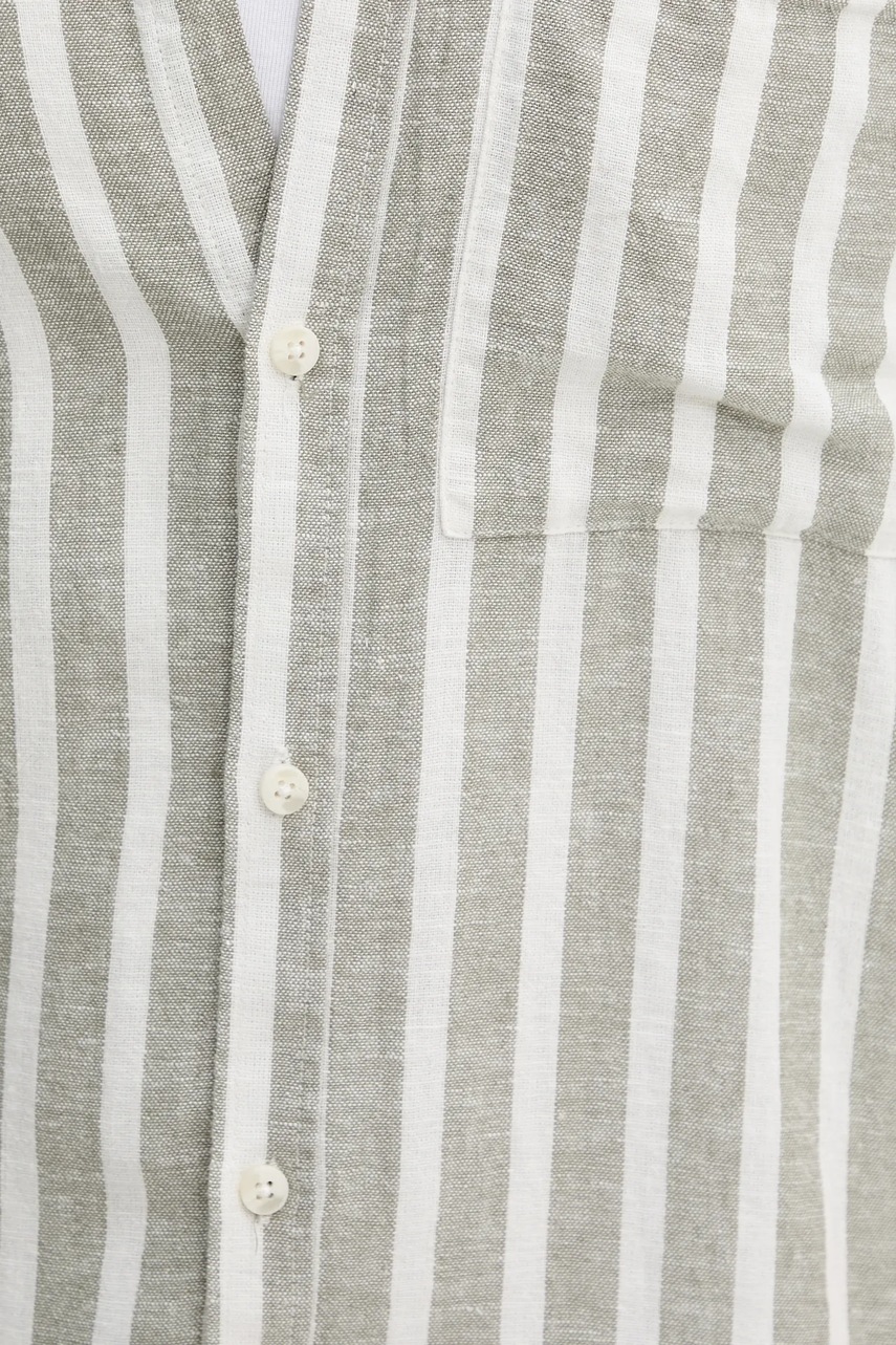 Πουκάμισο από λινό Solid FRIED ανδρικό, χρώμα: πράσινο, 21107688 170613 φωτογραφία