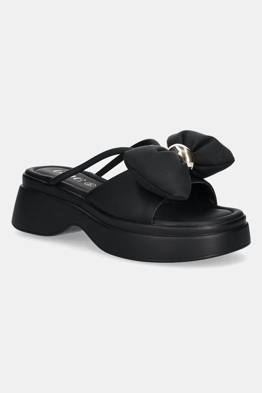 GOE papuci femei, culoarea negru, cu platforma, RR2N4121