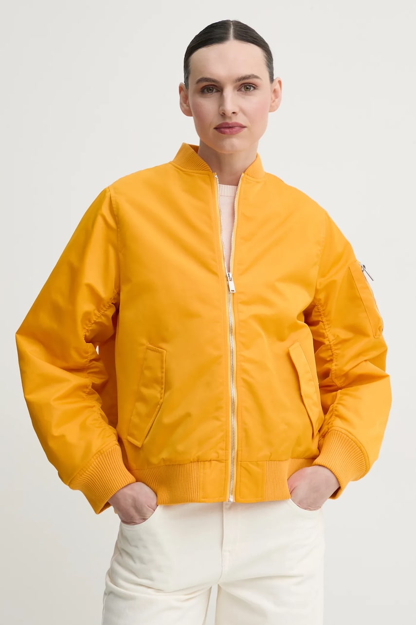 2NDDAY geaca bomber Santon culoarea galben, de tranzitie, oversize, 2252112129 2NDDAY geaca bomber Santon culoarea galben, de tranzitie, oversize, 2252112129