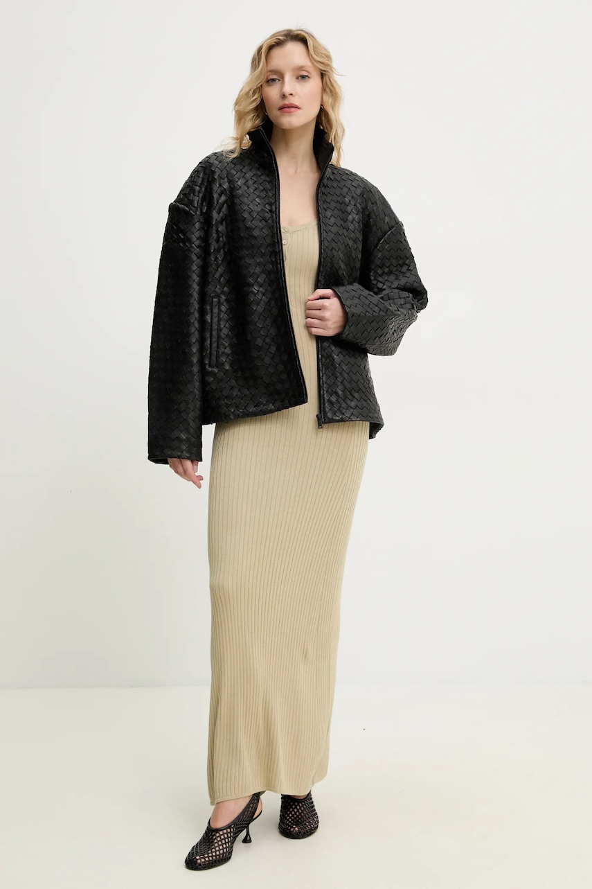 Кожаная куртка 2NDDAY Enriqueta цвет чёрный переходная oversize 2252512608 Кожаная куртка 2NDDAY Enriqueta цвет чёрный переходная oversize 2252512608