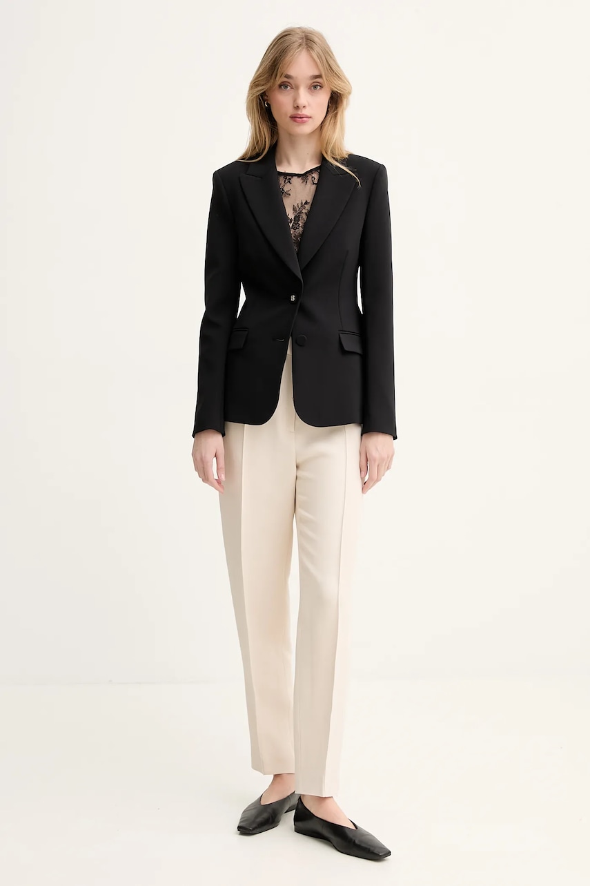 Пиджак Blugirl Blumarine цвет чёрный однобортный однотонный RA5204.T2968 Пиджак Blugirl Blumarine цвет чёрный однобортный однотонный RA5204.T2968