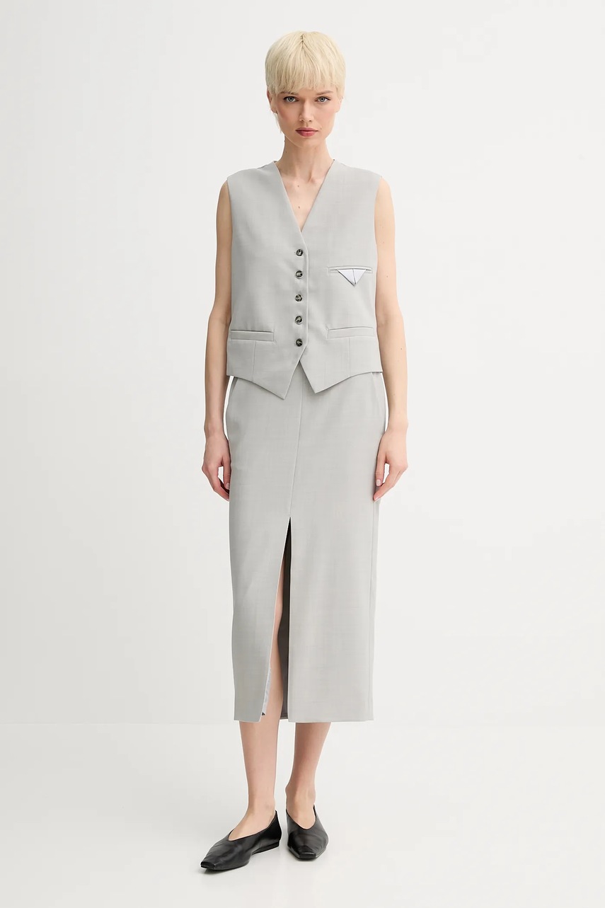 Шерстяной жилет Day Birger et Mikkelsen Gilbert цвет серый однобортный DAY65243688