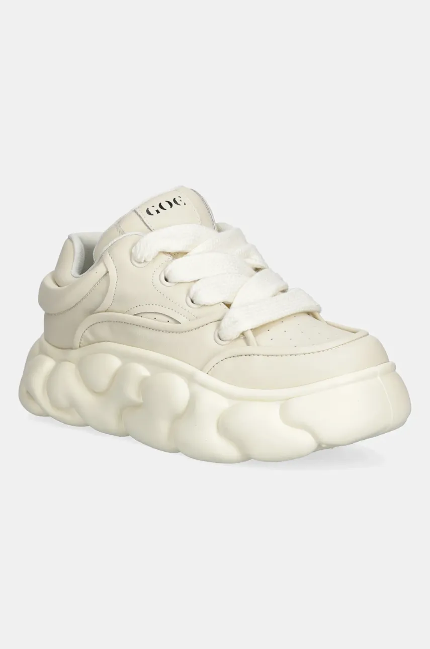 GOE sneakers din piele femei, culoarea bej, RR2N4043