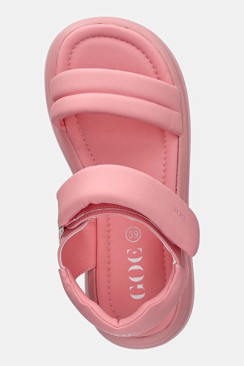 Δερμάτινα σανδάλια GOE χρώμα: ροζ, RR2N4119 φωτογραφία