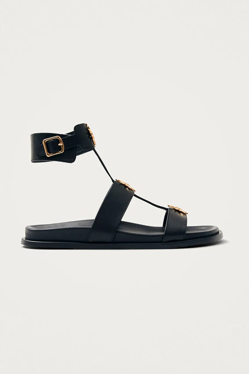 Alohas sandale de piele Clarisa culoarea negru, S100833-01