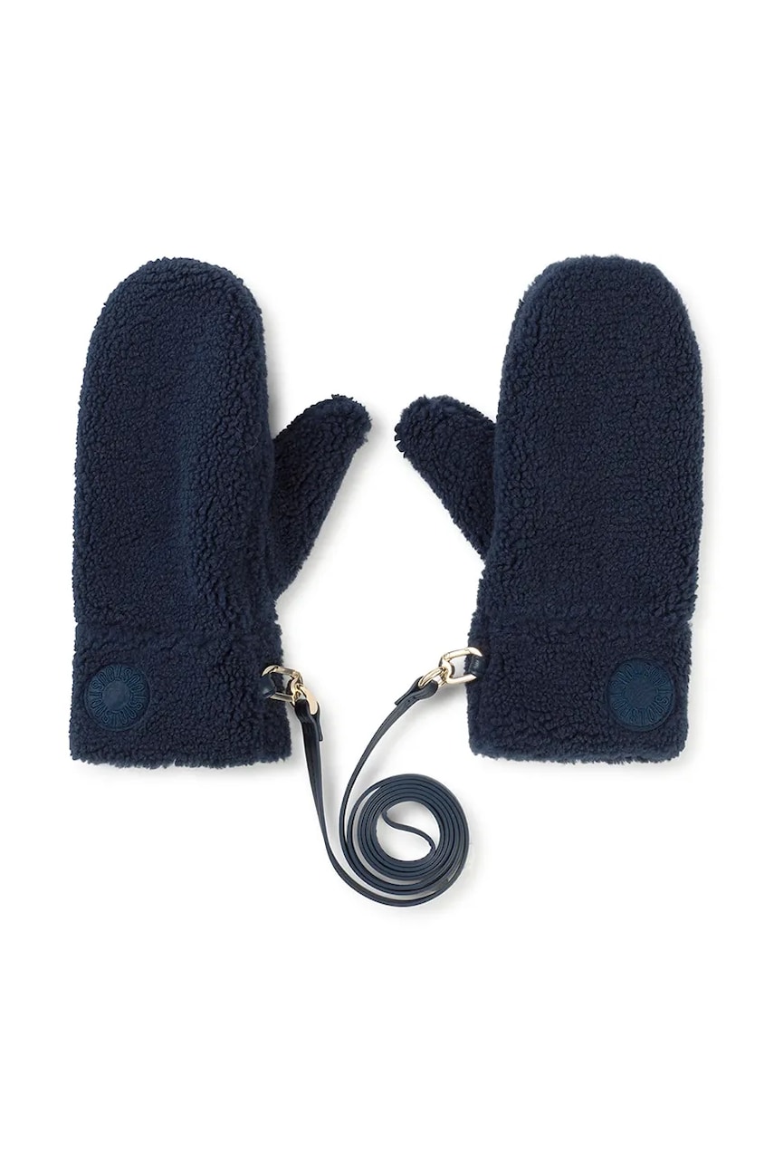 Tous manusi TEXTIL femei, culoarea bleumarin, 2002190333