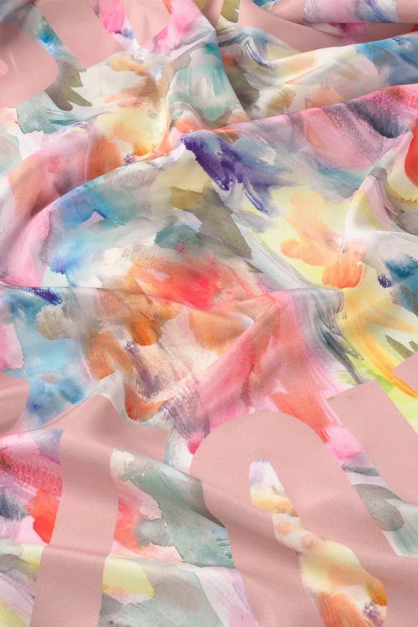 Платок Tous TEXTIL женская цвет розовый узор 2002201014 Платок Tous TEXTIL женская цвет розовый узор 2002201014