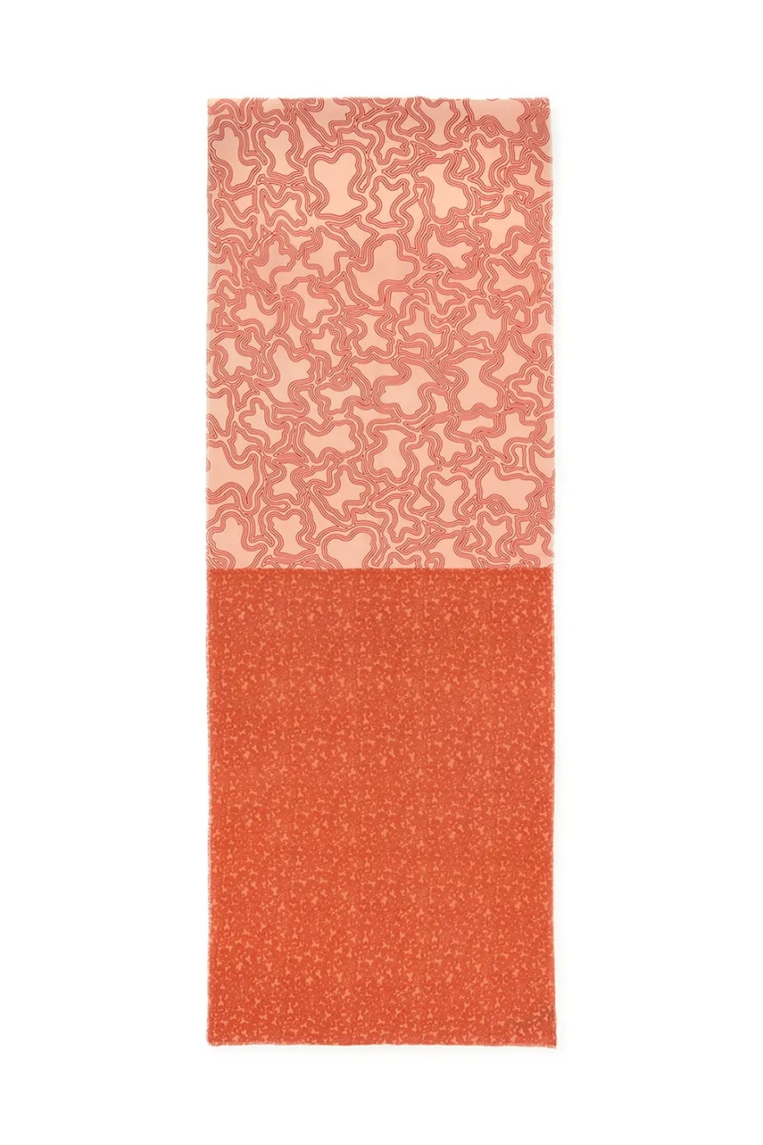 Tous eșarfă din bumbac TEXTIL femei, culoarea portocaliu, cu imprimeu, 2002201109 Tous eșarfă din bumbac TEXTIL femei, culoarea portocaliu, cu imprimeu, 2002201109