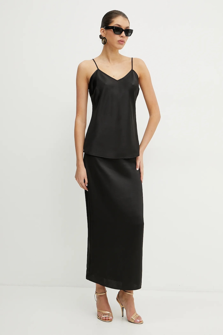Юбка Silvian Heach NESTIM цвет чёрный maxi прямая GPP25360GO Юбка Silvian Heach NESTIM цвет чёрный maxi прямая GPP25360GO