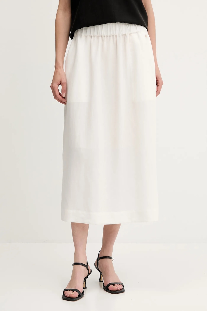 Mos Mosh fusta culoarea bej, midi, drept, 169640