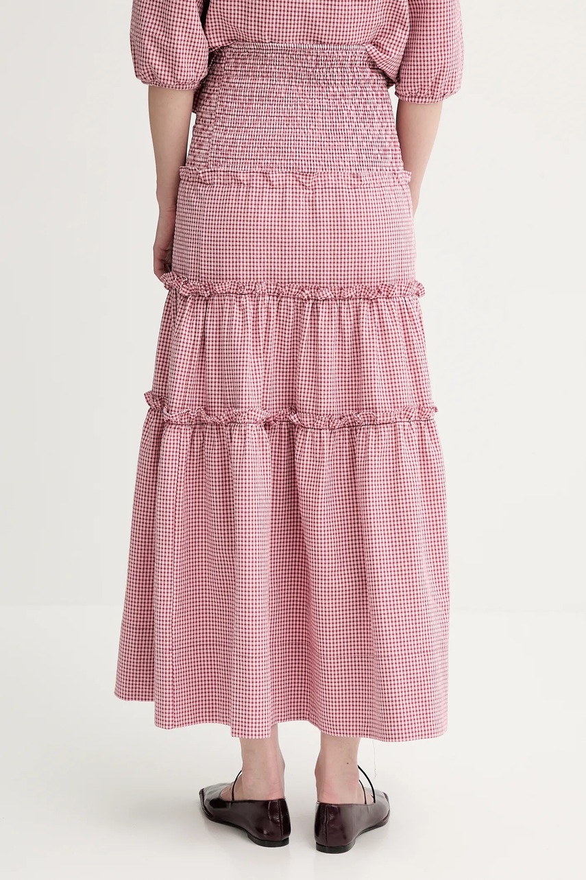 Βαμβακερή φούστα Alohas Atenea χρώμα: ροζ, R100937 φωτογραφία