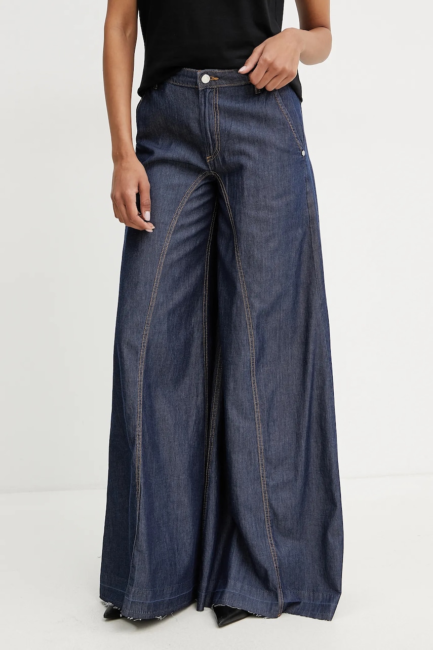 Silvian Heach jeans părTENOPOL femei, culoarea bleumarin, GPP25178JE Silvian Heach jeans părTENOPOL femei, culoarea bleumarin, GPP25178JE