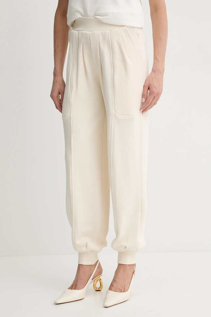 Silvian Heach pantaloni de trening din bumbac TENAGE culoarea bej, uni, GPP25104PA
