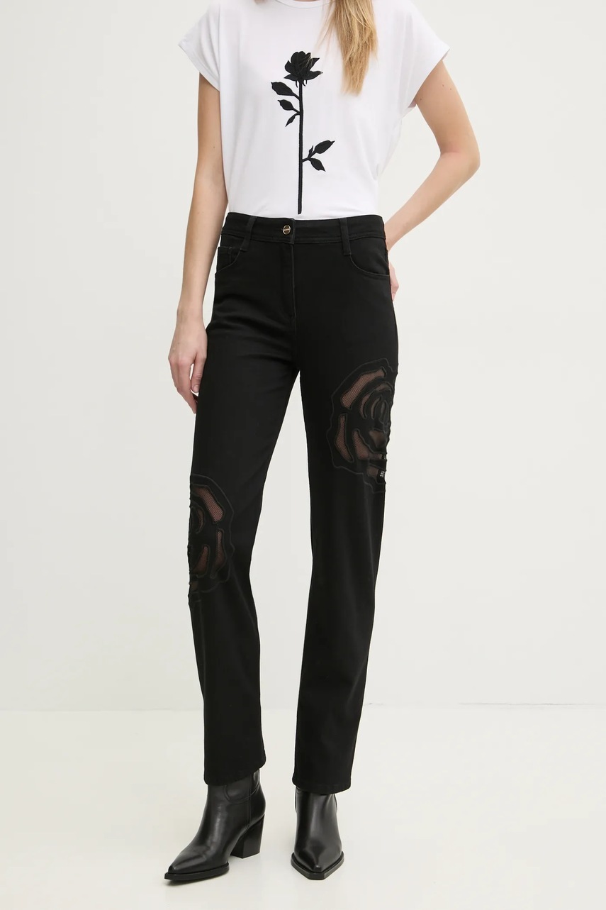 Blugirl Blumarine jeansi femei, culoarea negru, RA5116.D4520
