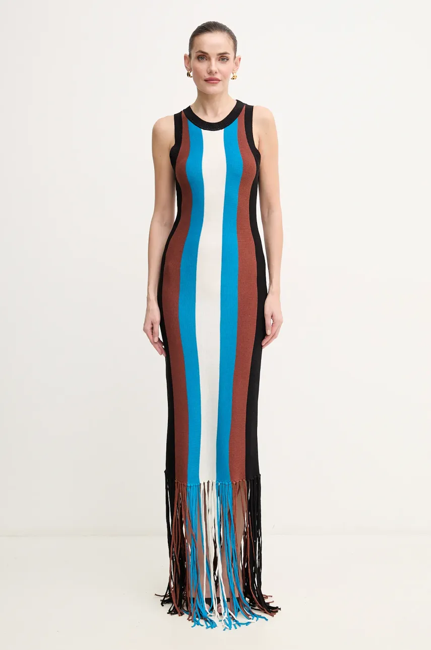 Silvian Heach rochie din amestec de in RICIAMI maxi, mulată, GPP25026VE