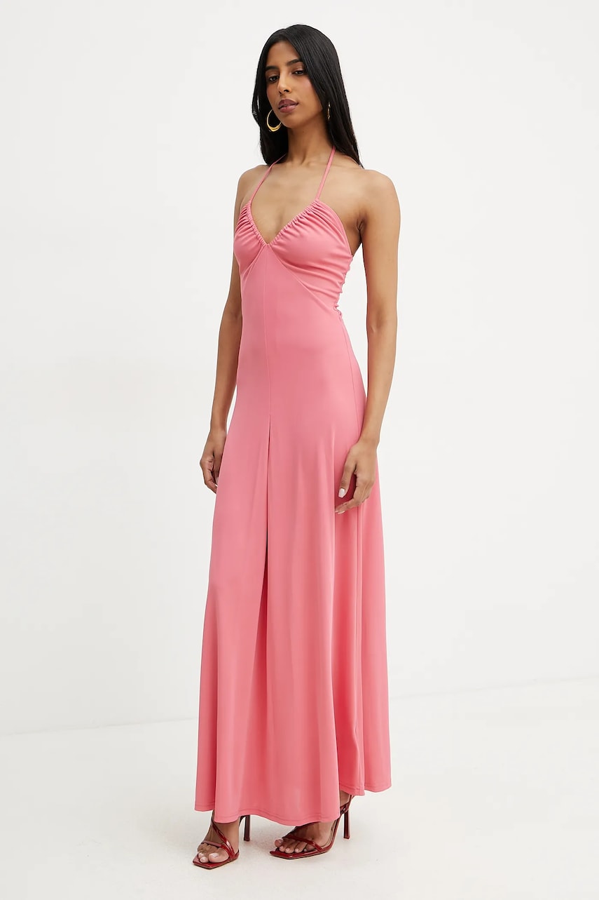 Silvian Heach rochie MADEV culoarea roz, maxi, evazati, GPP25330VE Silvian Heach rochie MADEV culoarea roz, maxi, evazati, GPP25330VE