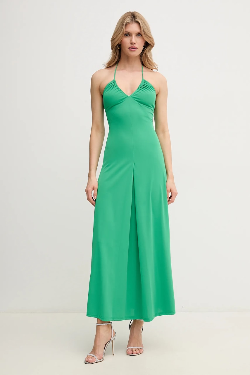 Silvian Heach rochie MADEV culoarea verde, maxi, evazati, GPP25330VE Silvian Heach rochie MADEV culoarea verde, maxi, evazati, GPP25330VE