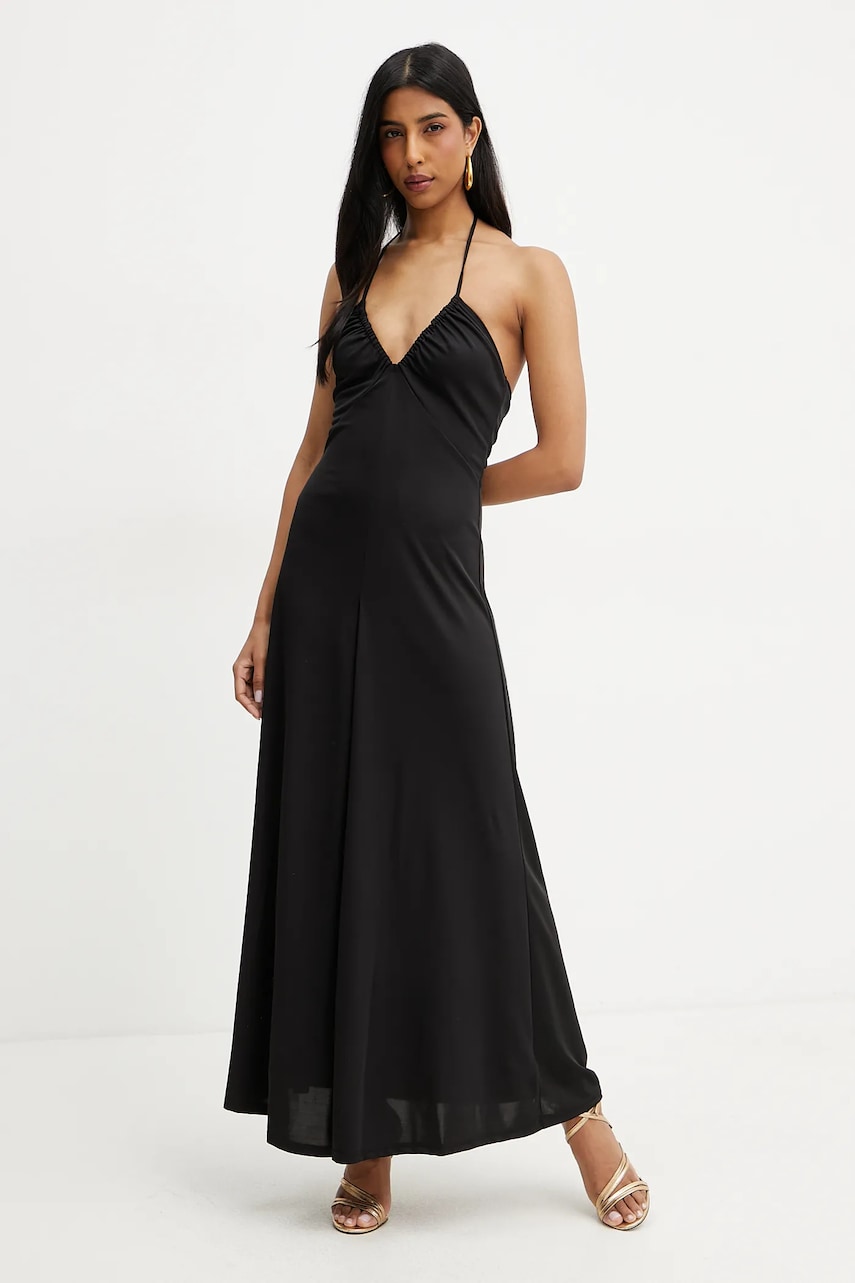 Silvian Heach rochie MADEV culoarea negru, maxi, evazată, GPP25330VE