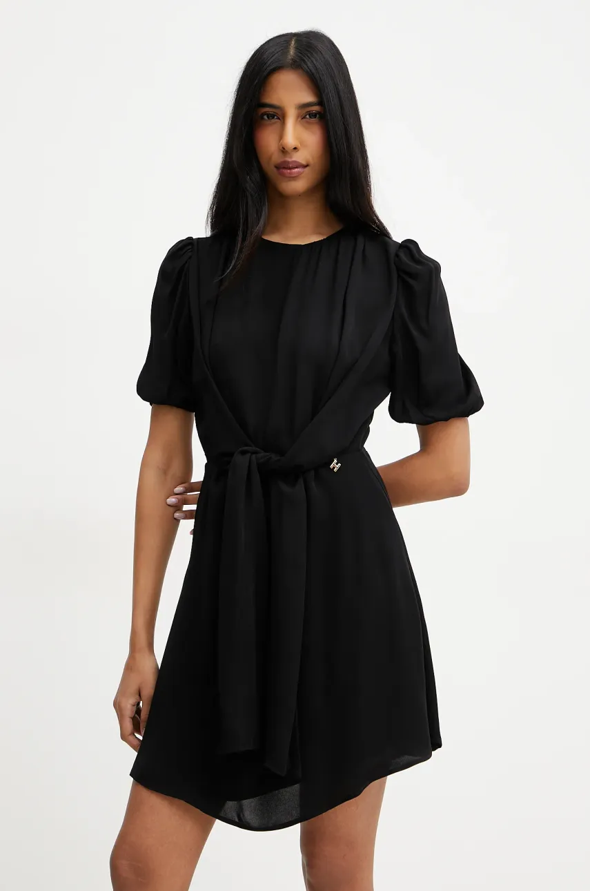 Silvian Heach rochie SAGHINI culoarea negru, mini, evazată, GPP25380VE