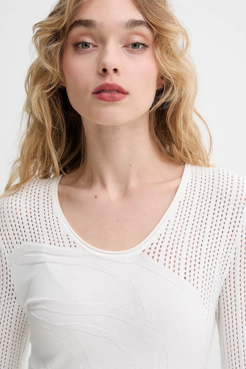 Сукня Blugirl Blumarine колір бежевий mini розкльошена RA5013.MS99E