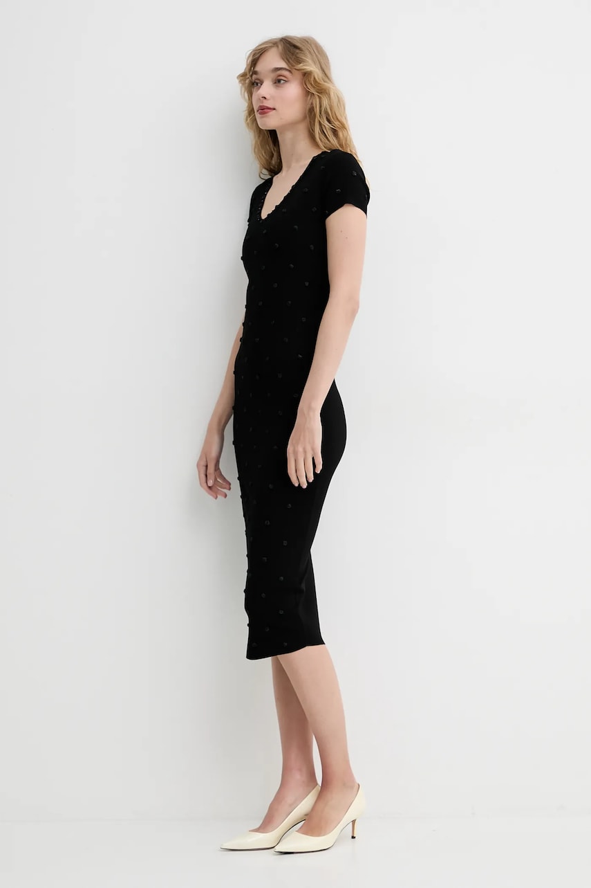 Сукня Blugirl Blumarine колір чорний midi облягаюча RA5097.MS46M