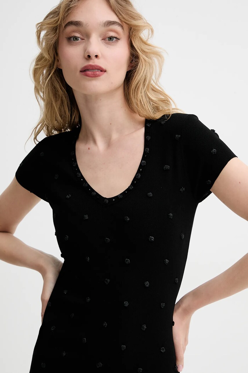 Сукня Blugirl Blumarine колір чорний midi облягаюча RA5097.MS46M