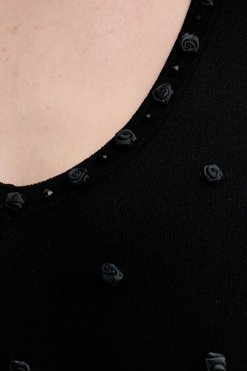 Сукня Blugirl Blumarine колір чорний midi облягаюча RA5097.MS46M