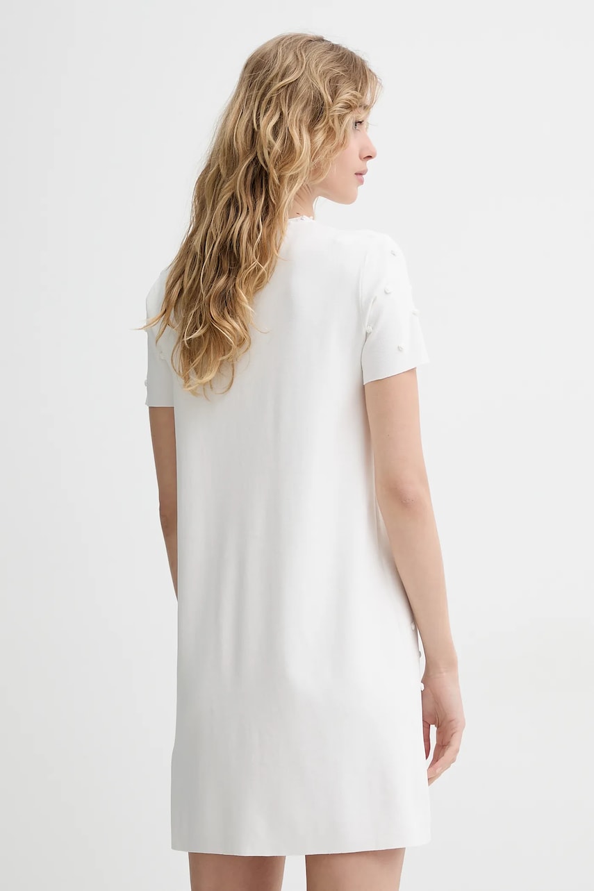 Сукня Blugirl Blumarine колір бежевий mini пряма RA5100.MS46M
