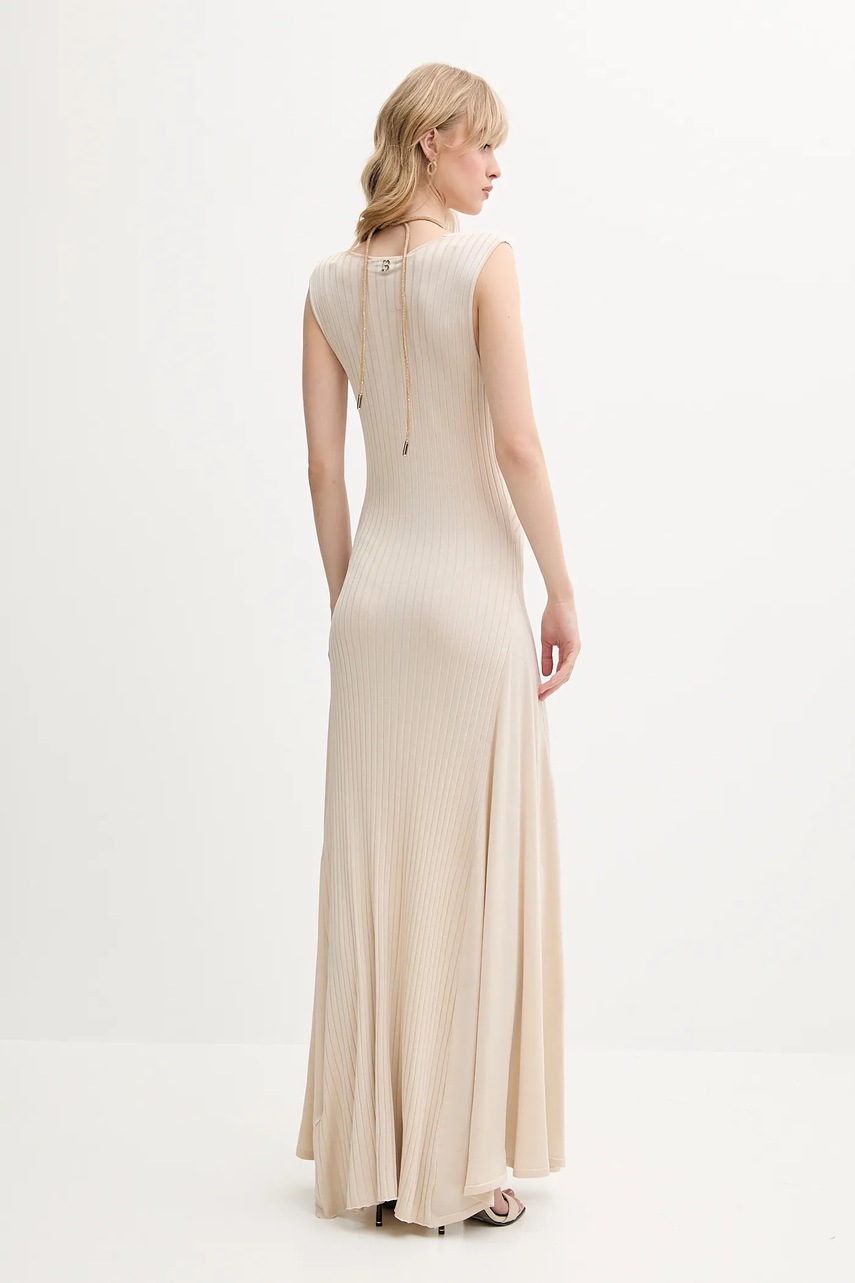 Сукня Blugirl Blumarine колір бежевий maxi розкльошена RA5109.MA52I
