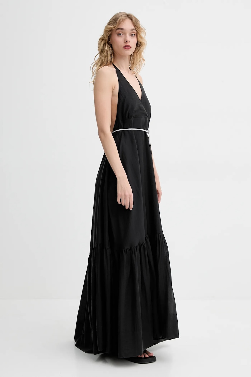 Сукня Blugirl Blumarine колір чорний maxi розкльошена RA5193.T2948