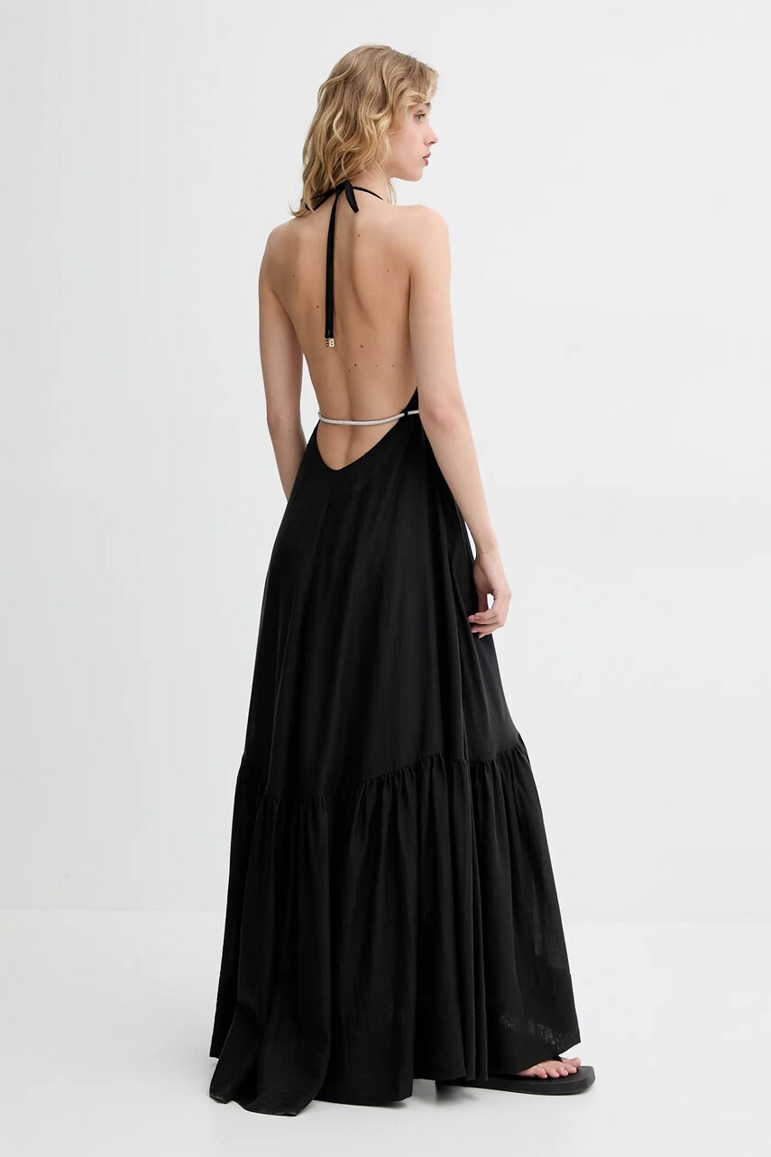 Сукня Blugirl Blumarine колір чорний maxi розкльошена RA5193.T2948