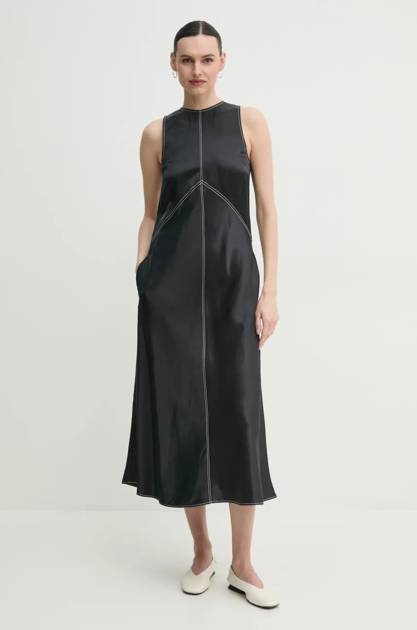 Day Birger et Mikkelsen rochie din amestec de in Aurora culoarea negru, maxi, evazată, DAY65243650