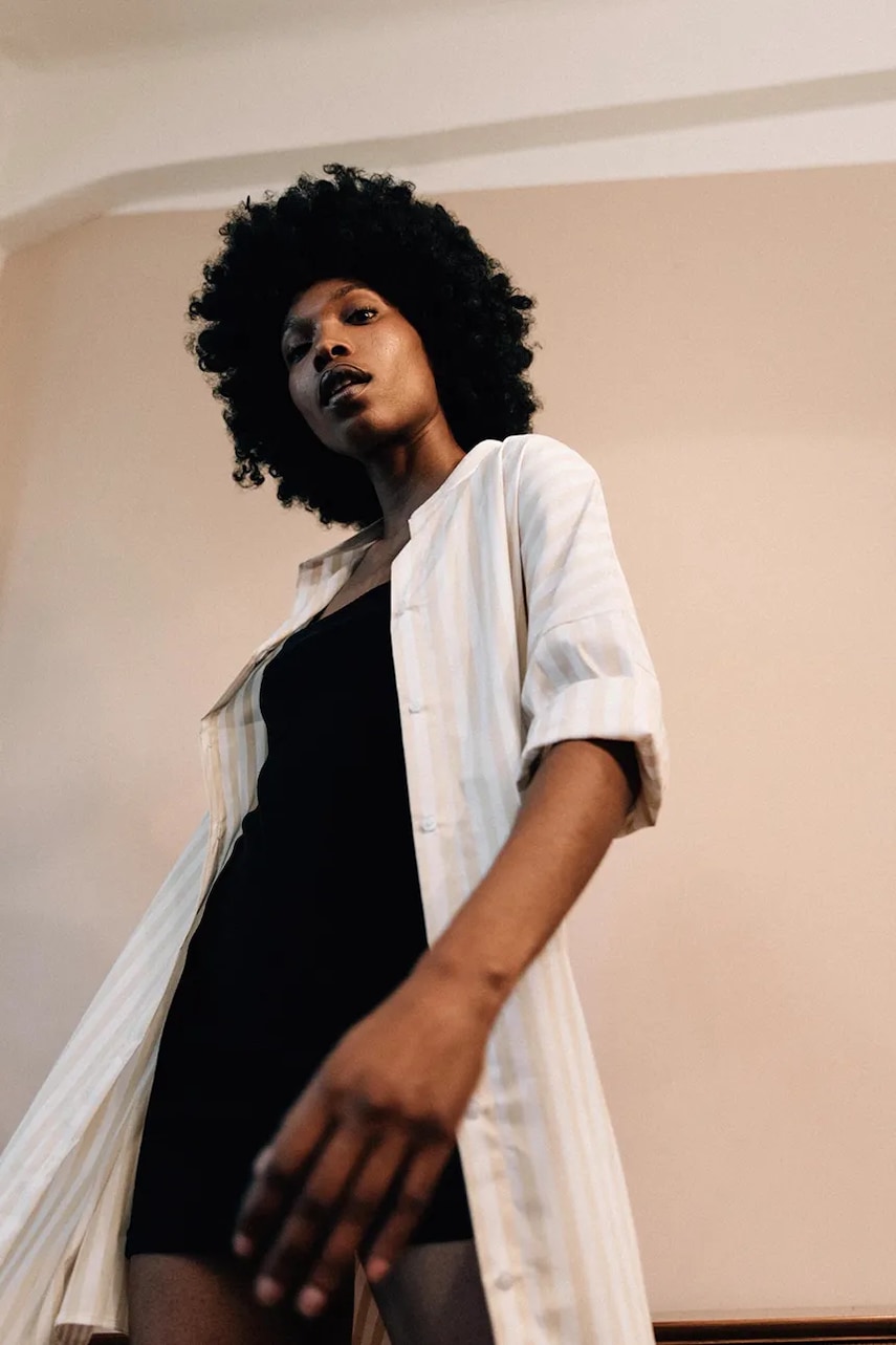 MUUV. rochie culoarea bej, mini, oversize MUUV. rochie culoarea bej, mini, oversize