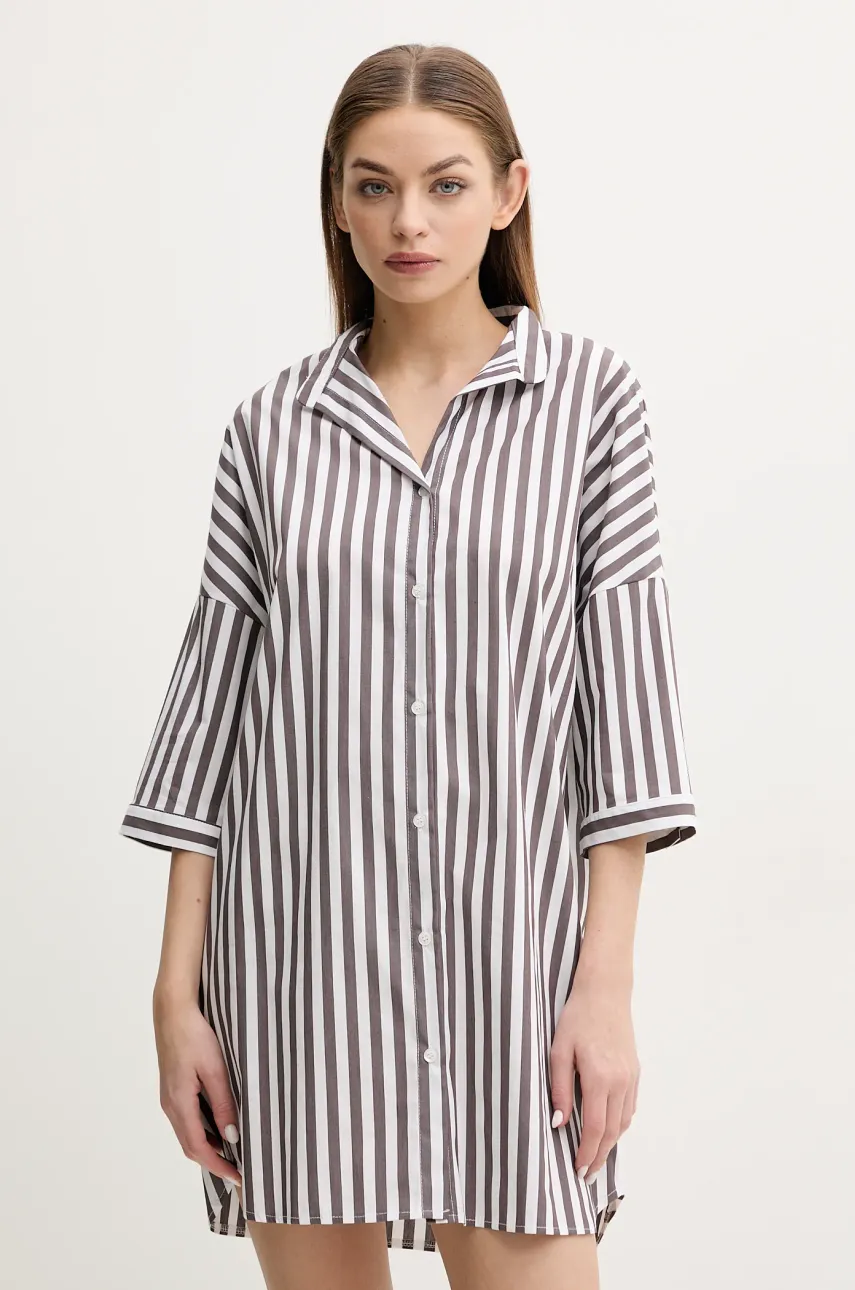 MUUV. rochie culoarea maro, mini, oversize