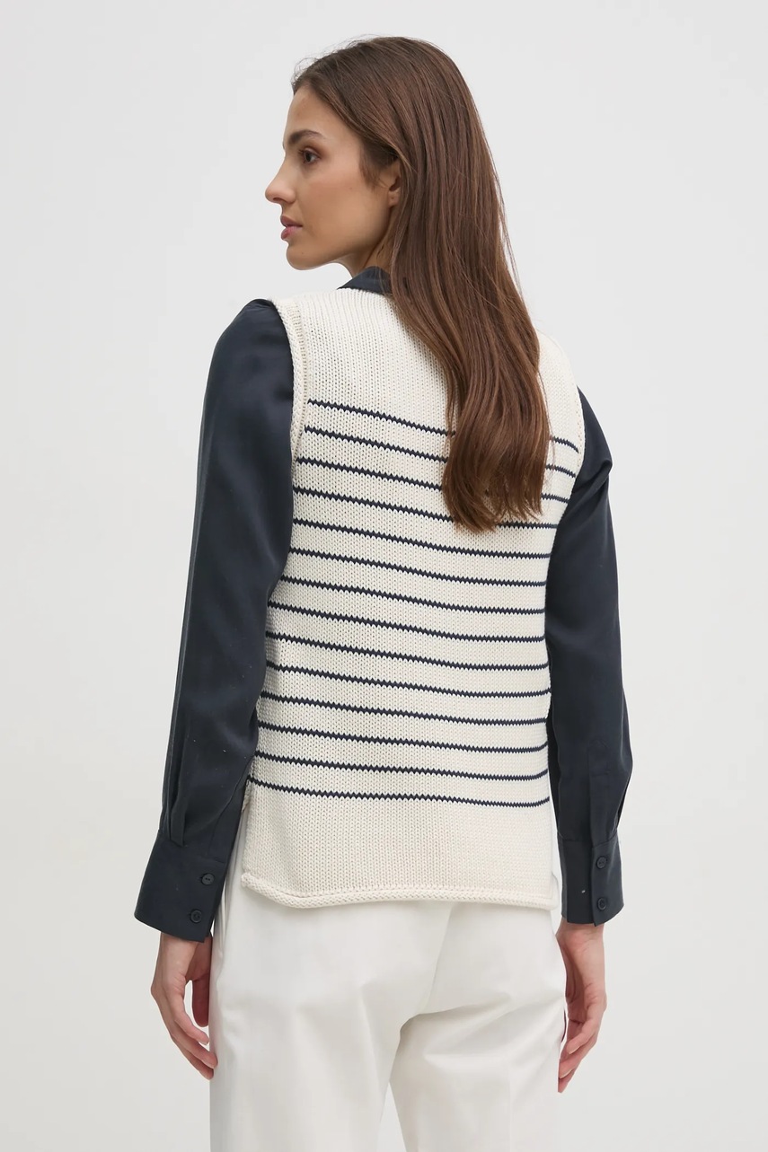 Βαμβακερό γιλέκο Mos Mosh χρώμα: μπεζ, 168040 φωτογραφία