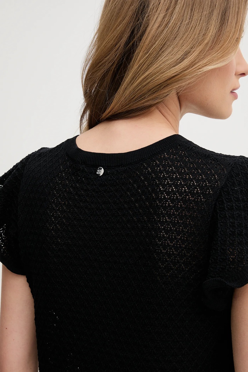 Βαμβακερό πουλόβερ Mos Mosh γυναικείο, χρώμα: μαύρο, 168800 φωτογραφία