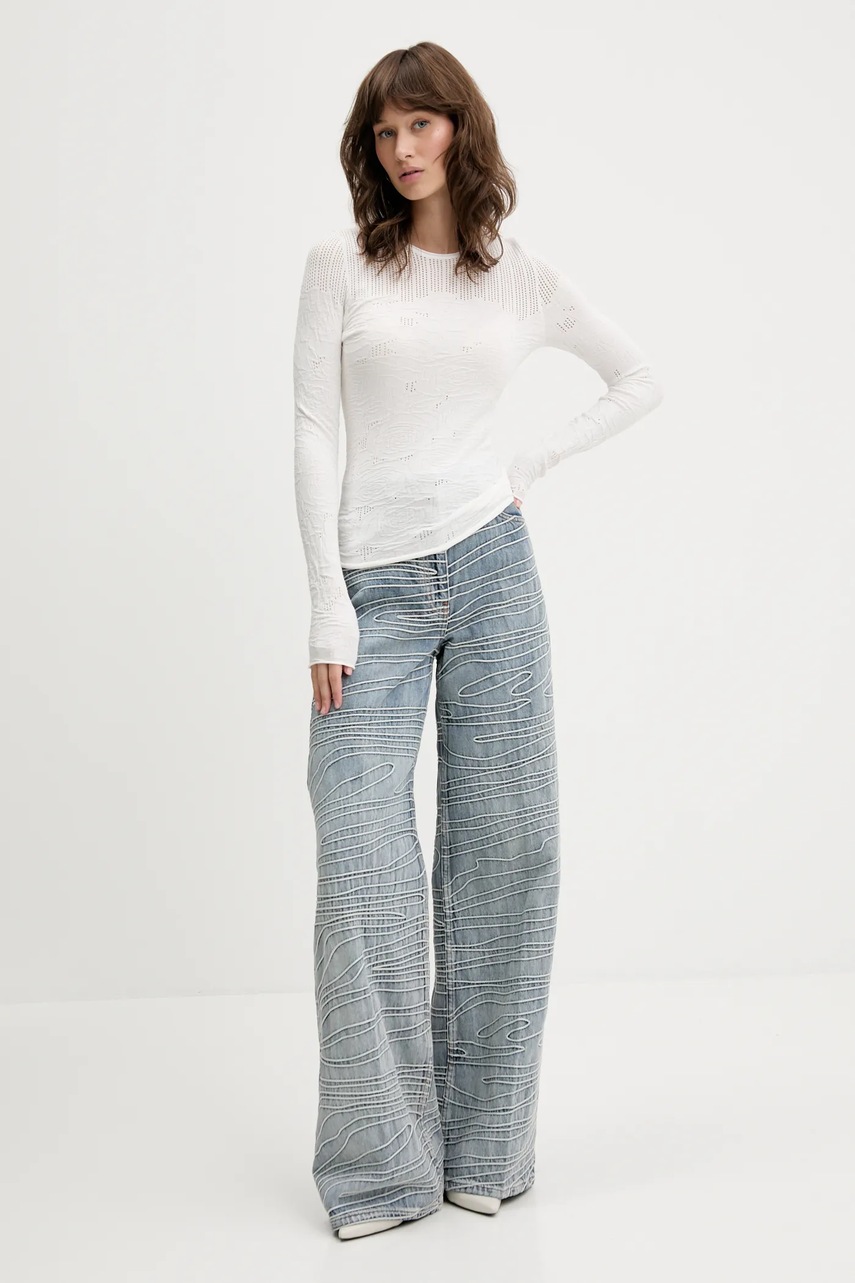 Πουλόβερ Blugirl Blumarine χρώμα: μπεζ, RA5010.MS99E φωτογραφία