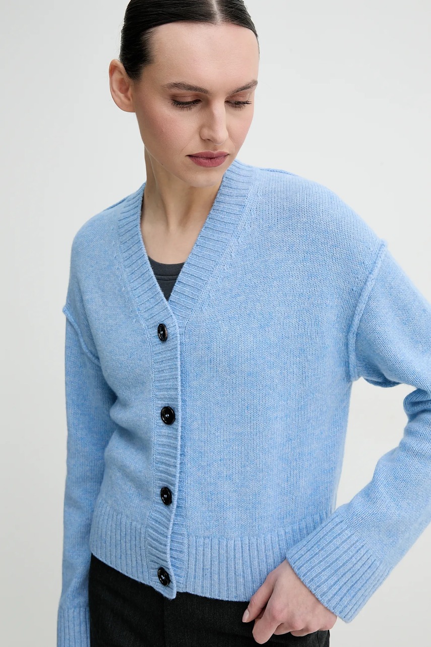 Μάλλινη ζακέτα Day Birger et Mikkelsen Jordane χρώμα: μπλε, DAY65243701 φωτογραφία