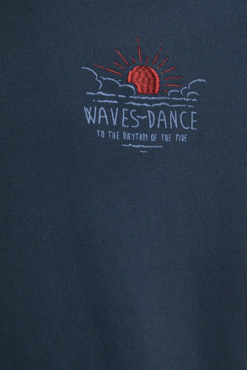 Βαμβακερή μπλούζα Solid ORMAN χρώμα: ναυτικό μπλε, 21108522.194010 φωτογραφία