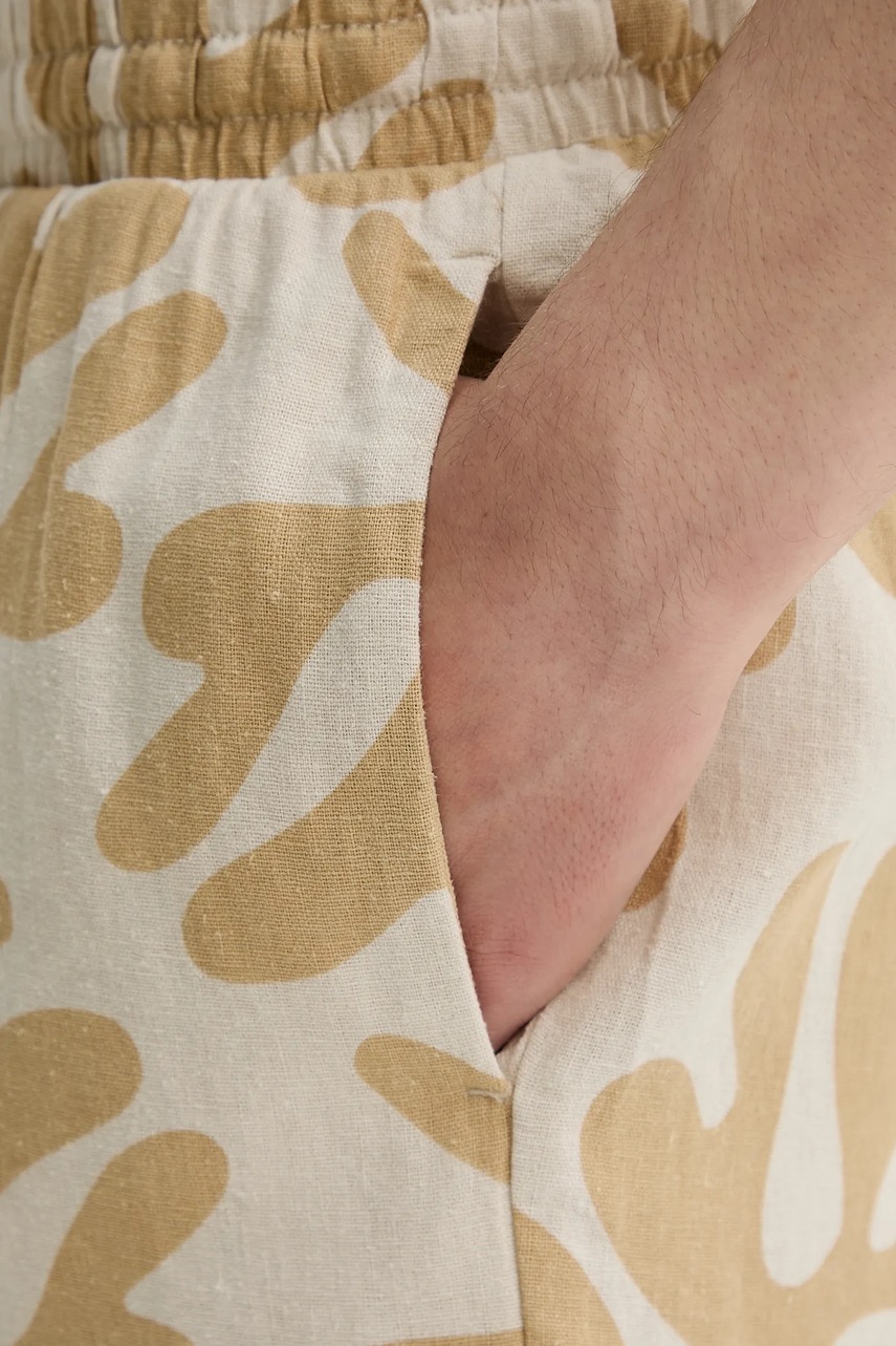 Σορτς Solid χρώμα: μπεζ, 21108564 φωτογραφία