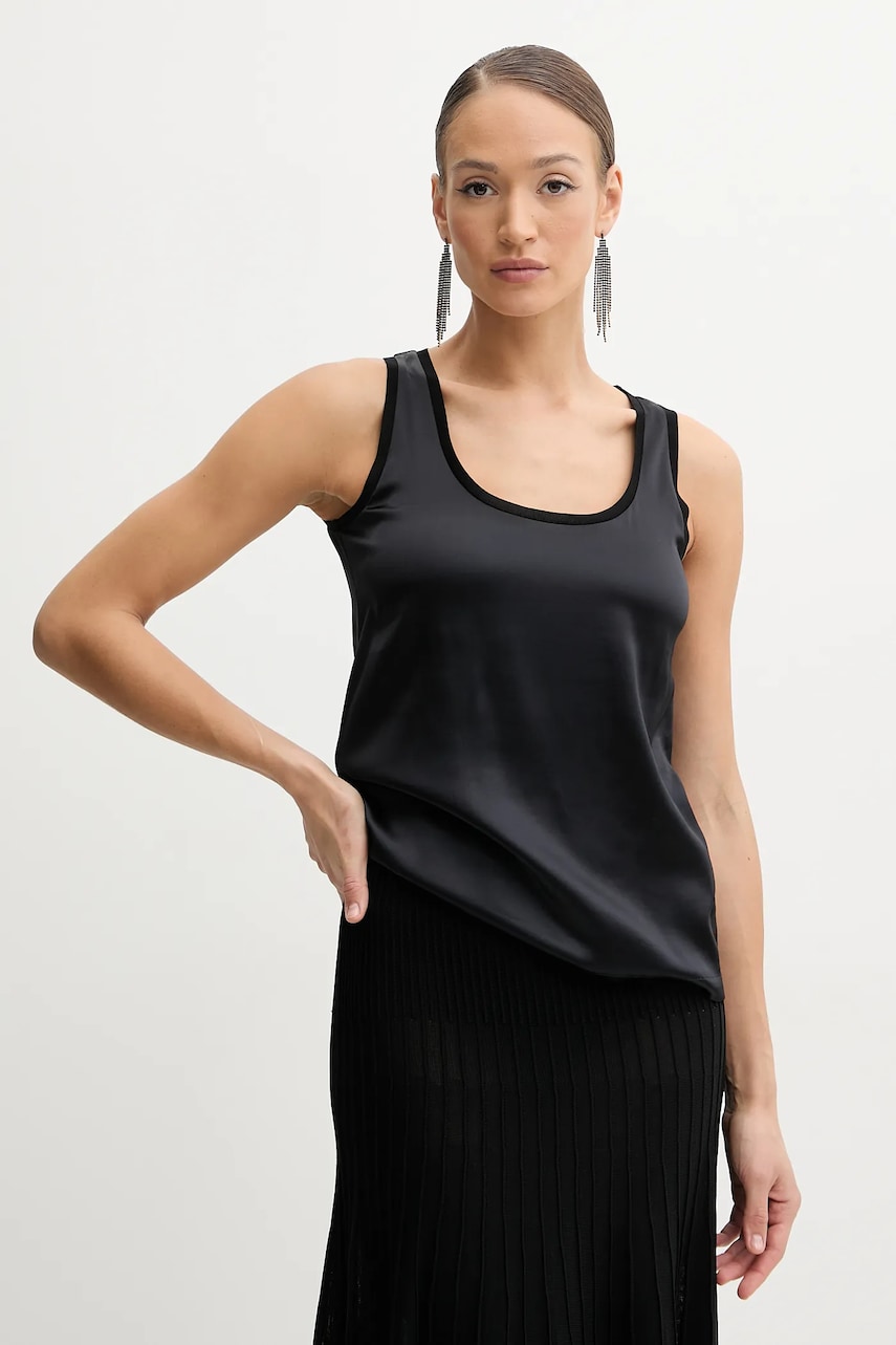 Silvian Heach bluza DURLESTI femei, culoarea negru, neted, GPP25341TO Silvian Heach bluza DURLESTI femei, culoarea negru, neted, GPP25341TO